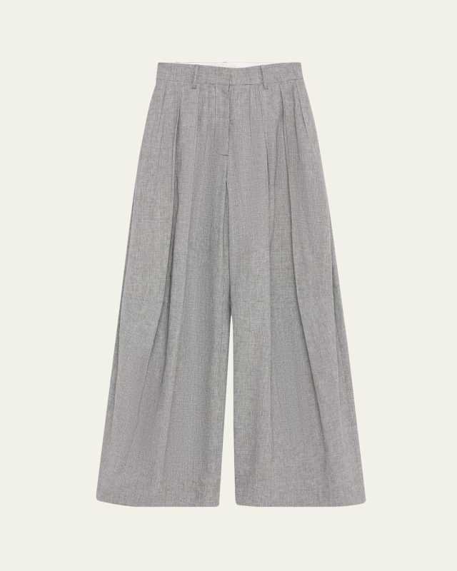 Stona Mini Houndstooth Pleated Pants